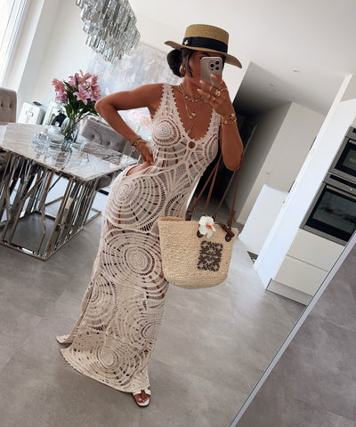 Strandkleid Geliana Beige Ladypolitan ♡