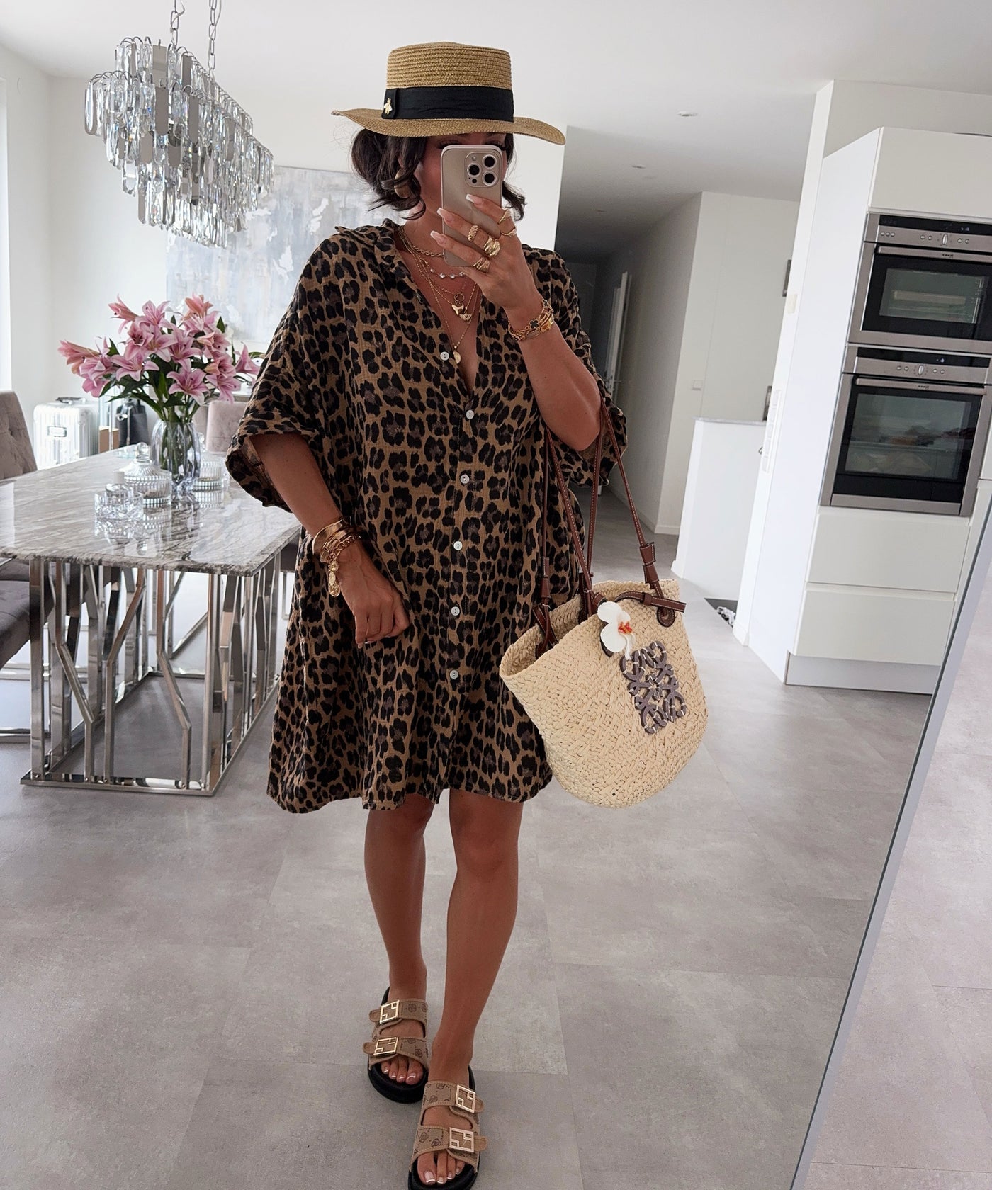 Ultra Oversize Musselin Bluse Kurzarm Nina Leo Ladypolitan ♡