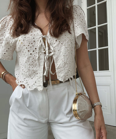 Bluse Gerid Beige Ladypolitan ♡