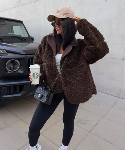 Teddy Fell Jacke Gania Braun Ladypolitan ♡