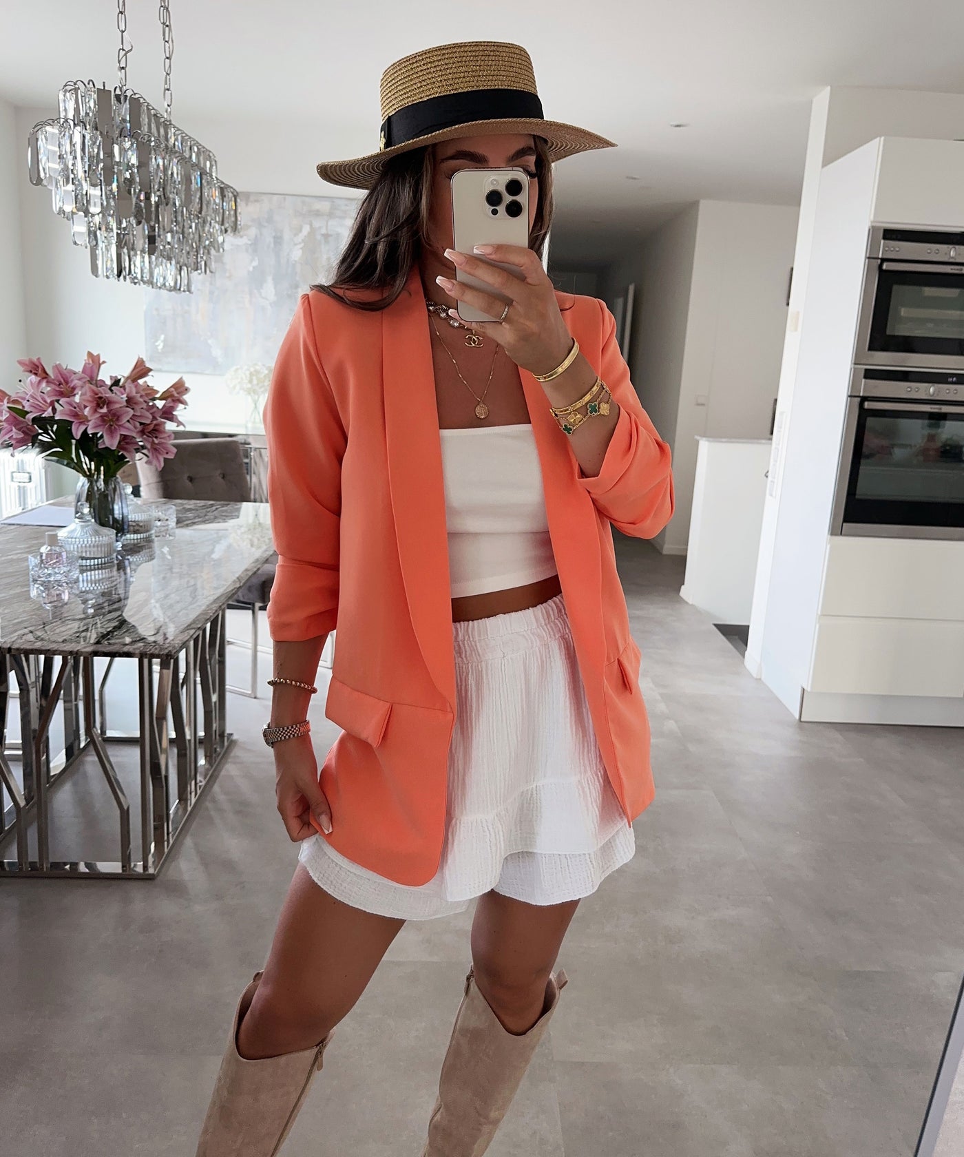 Blazer Mykonos Orange  Ladypolitan - Fashion Onlineshop für Damen   