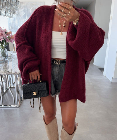 Cardigan Ray Dunkelrot Ladypolitan ♡