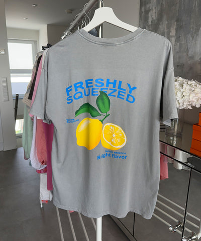 Print Oversize T-Shirt Freshly Grau  Ladypolitan ♡   