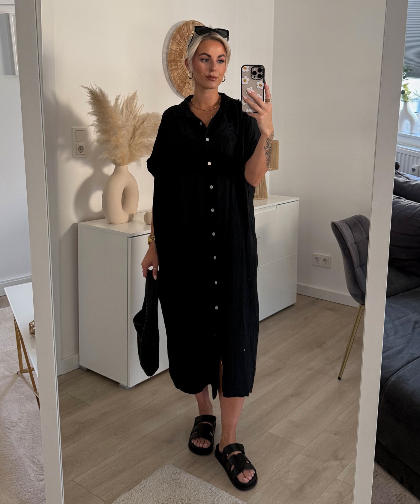 Musselin Kleid Tate Schwarz Ladypolitan ♡