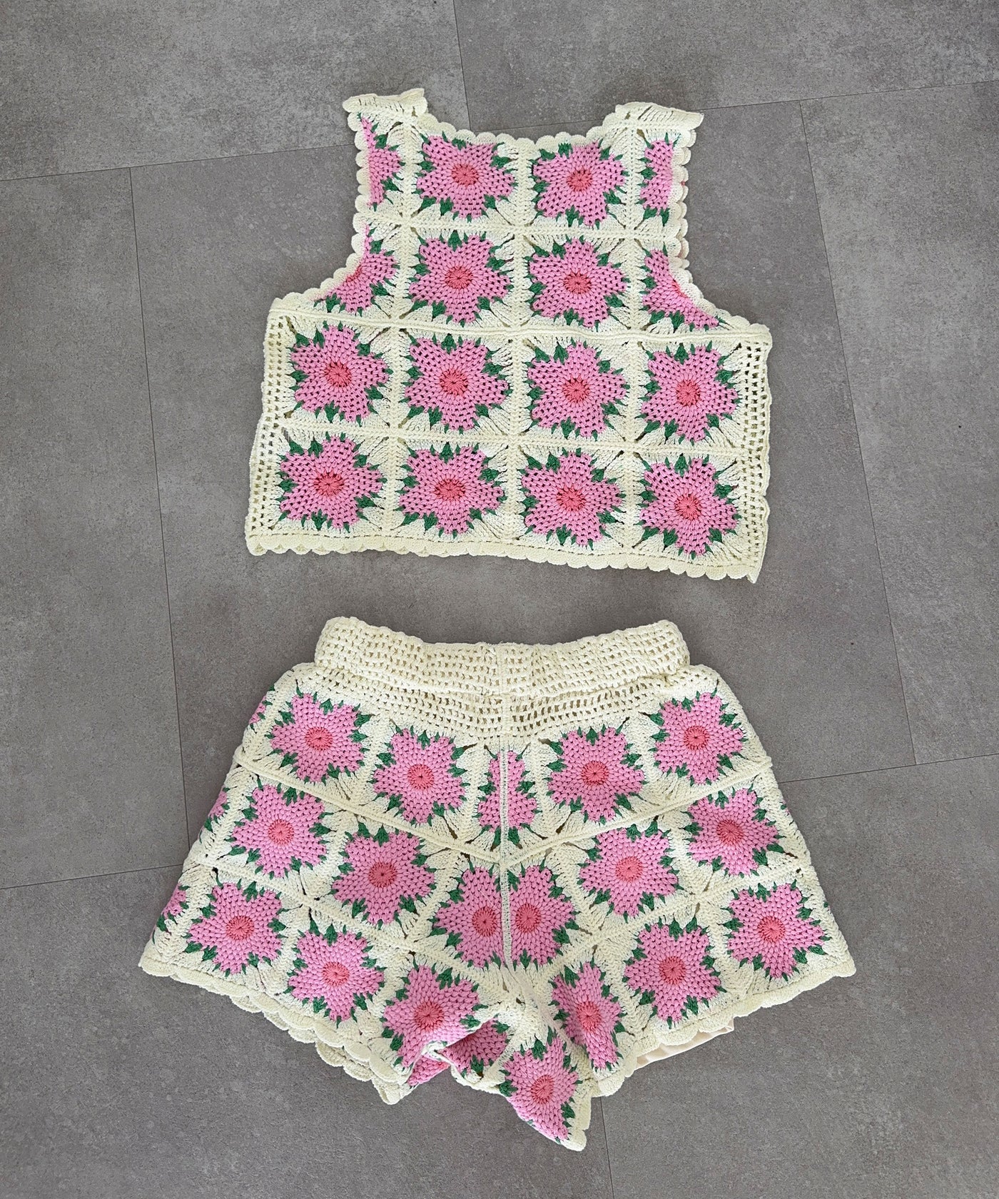 Häkel Shorts Nua Rosa Ladypolitan ♡