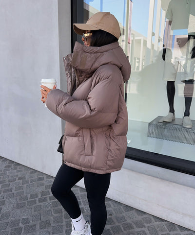Pufferjacke Fina Taupe Ladypolitan ♡