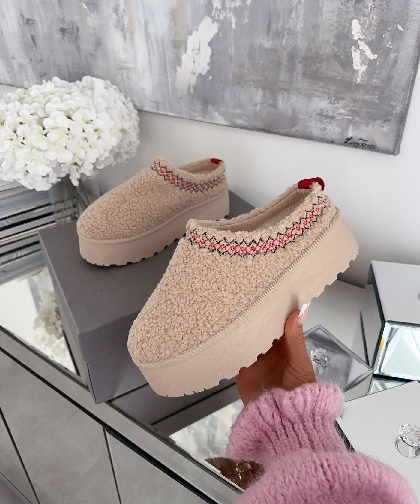 Teddy Slipper Zia Beige  Ladypolitan ♡   