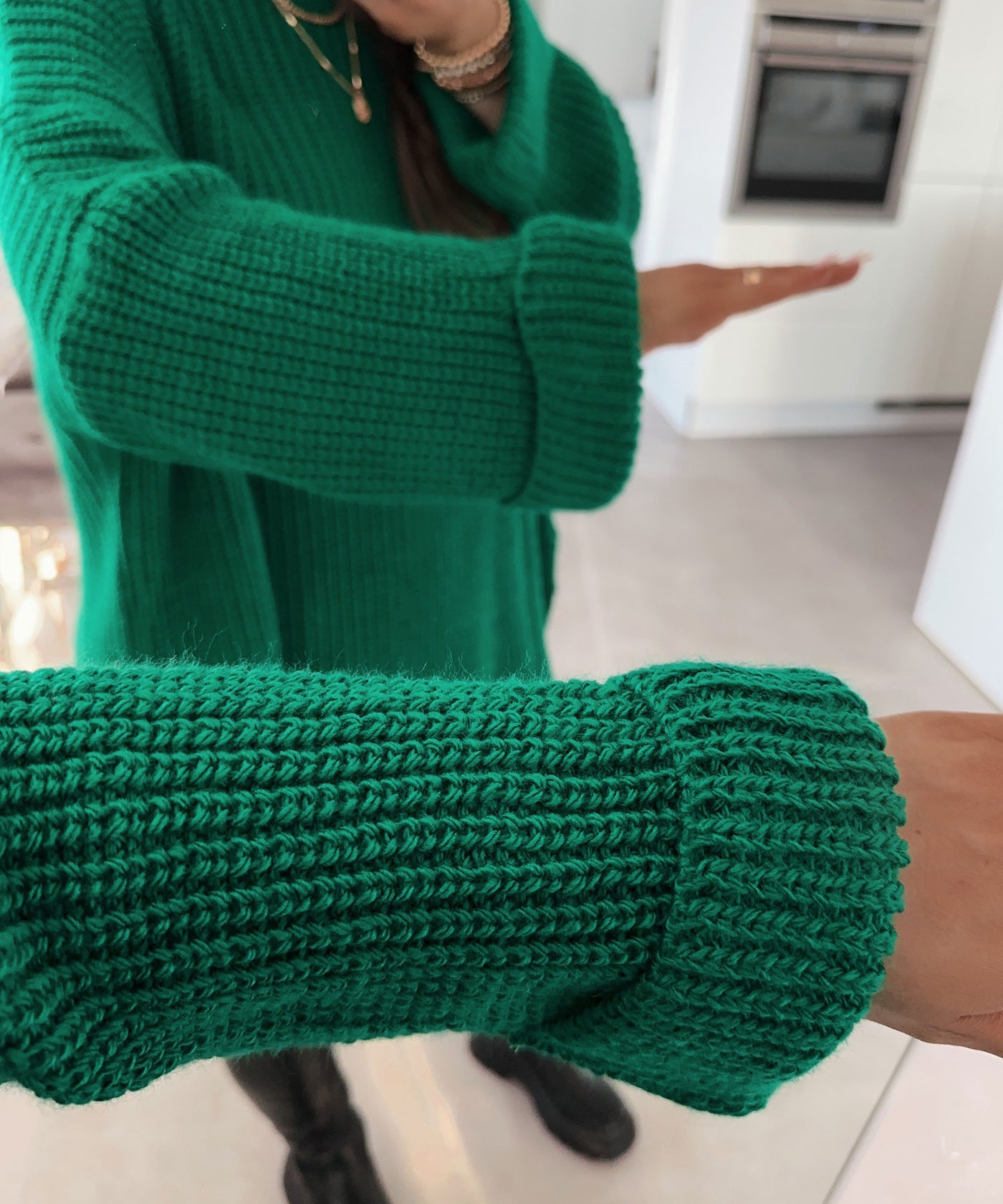 Oversize sweater Elsa dark green