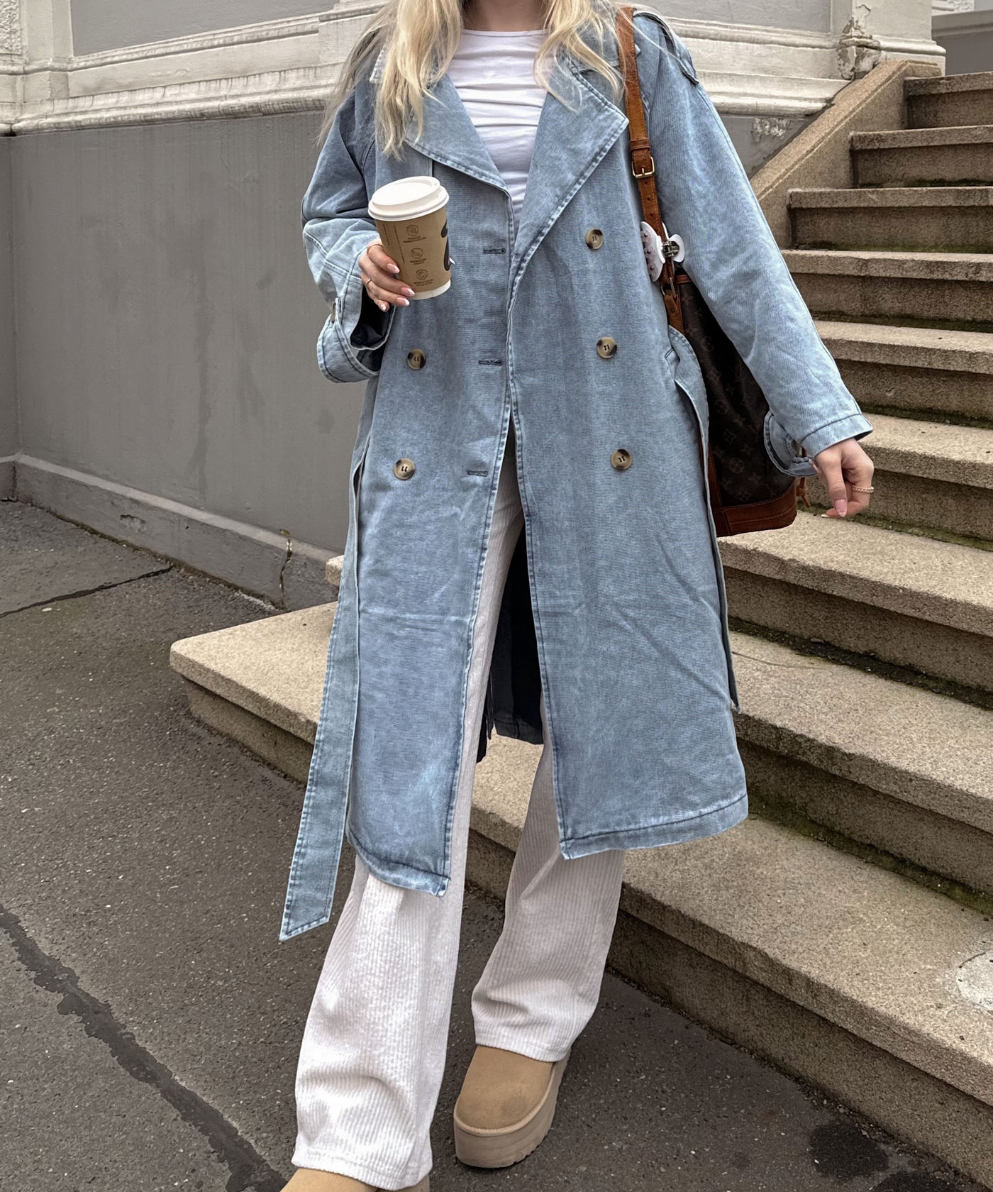 Jeans Trenchcoat Jeanna Hellblau