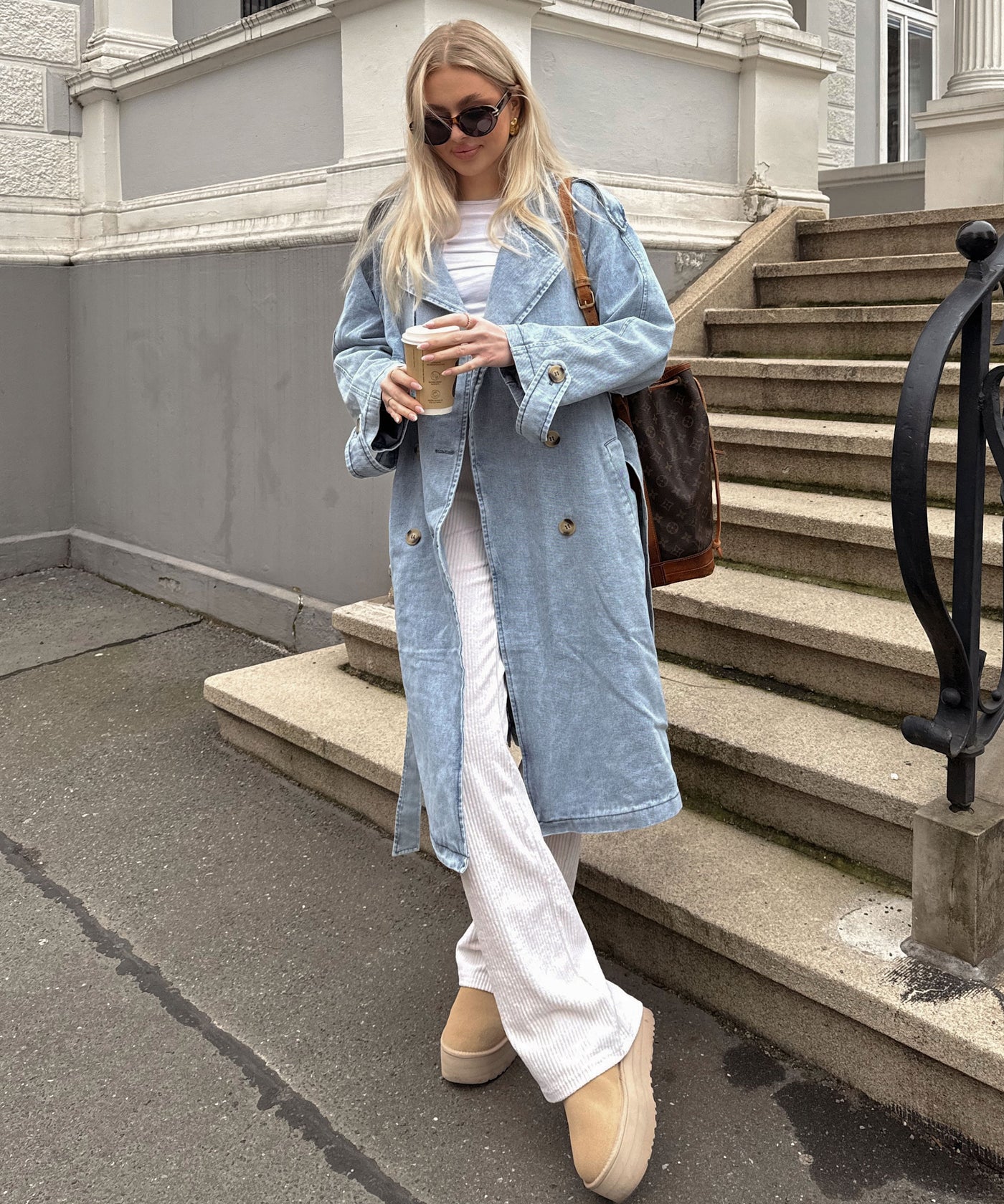 Jeans Trenchcoat Jeanna Hellblau