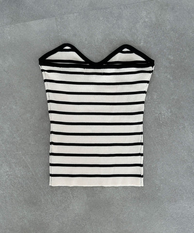 Bandeau Top Aurelie Black White