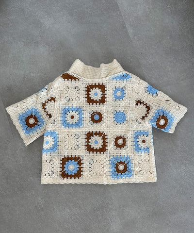 Crochet Crop T-Shirt Aurelia Beige