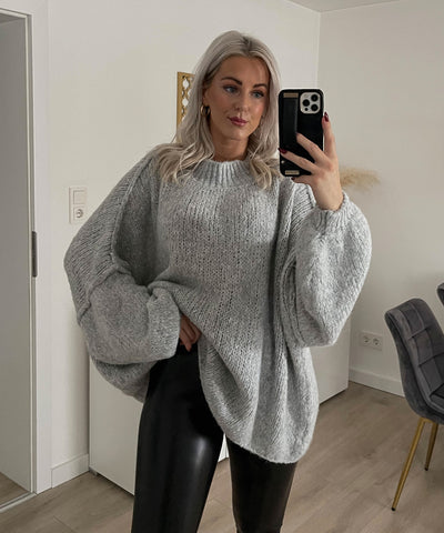 Oversize jumper Nata light grey