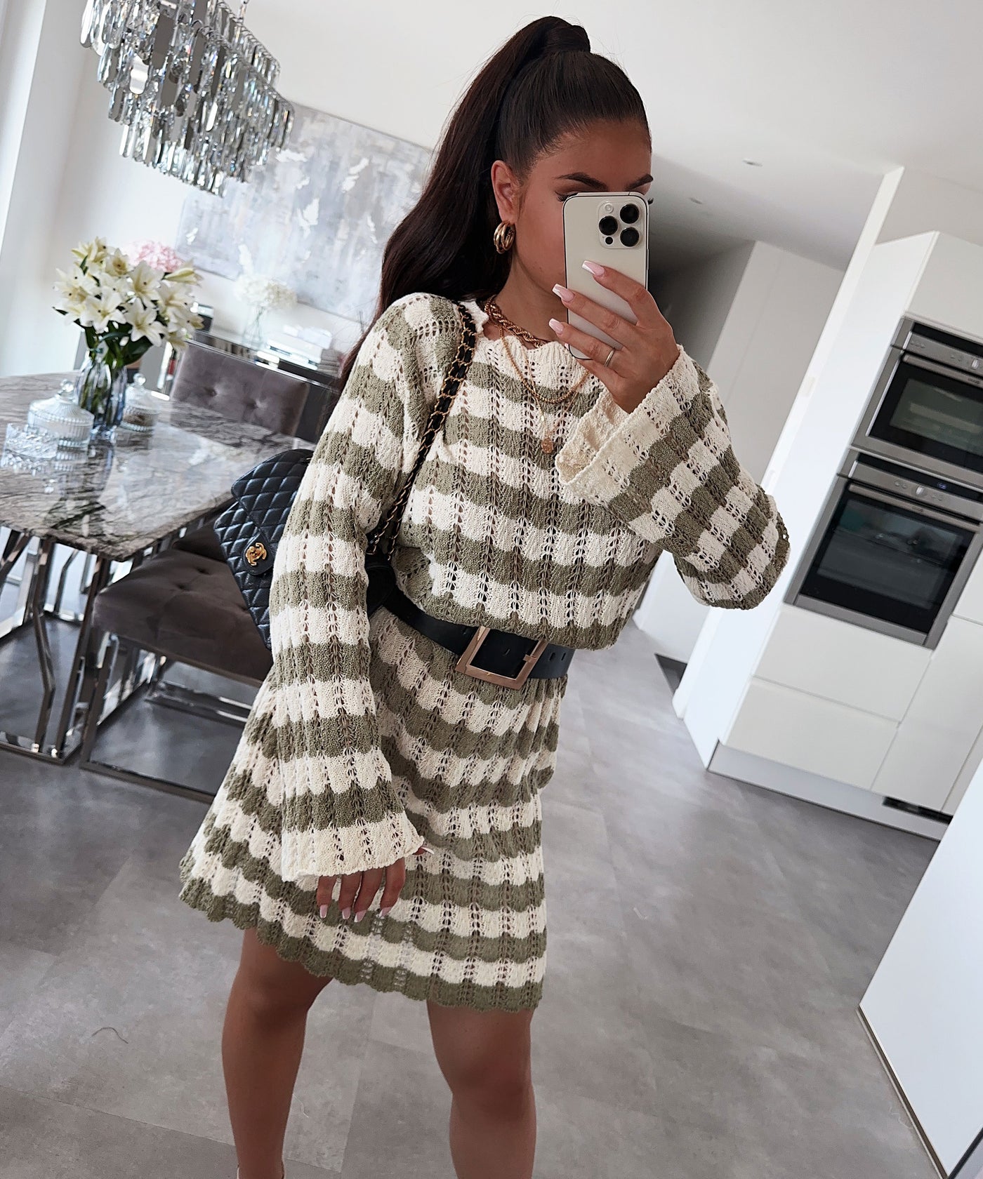 Knit dress Raffaela Khaki