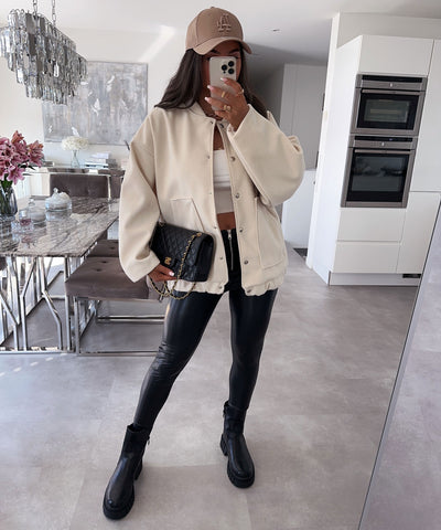 Oversized jacket Sally beige
