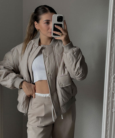 Bomberjacke Bella Beige  Ladypolitan ♡   