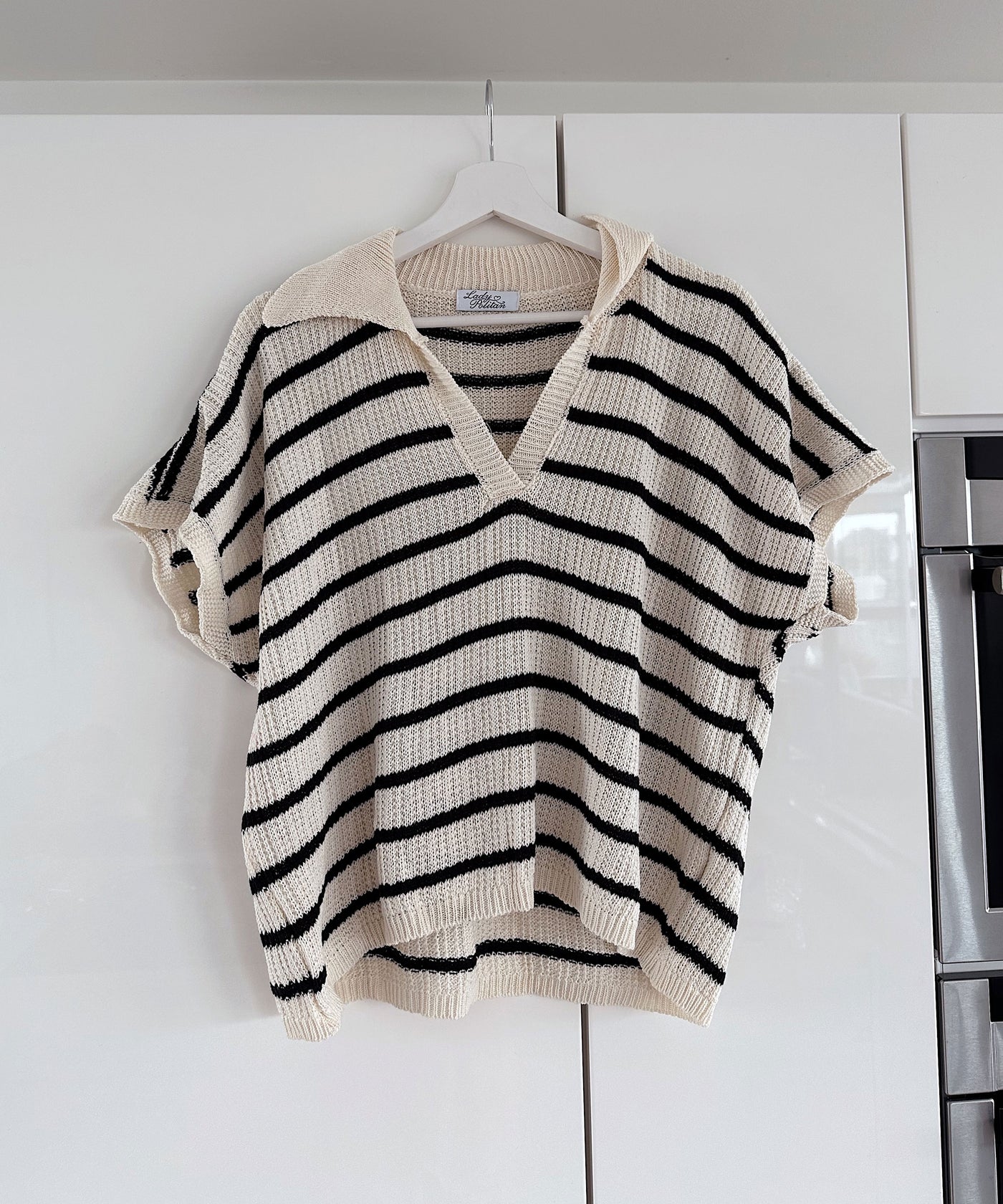 Knit T-shirt Ilenia Beige