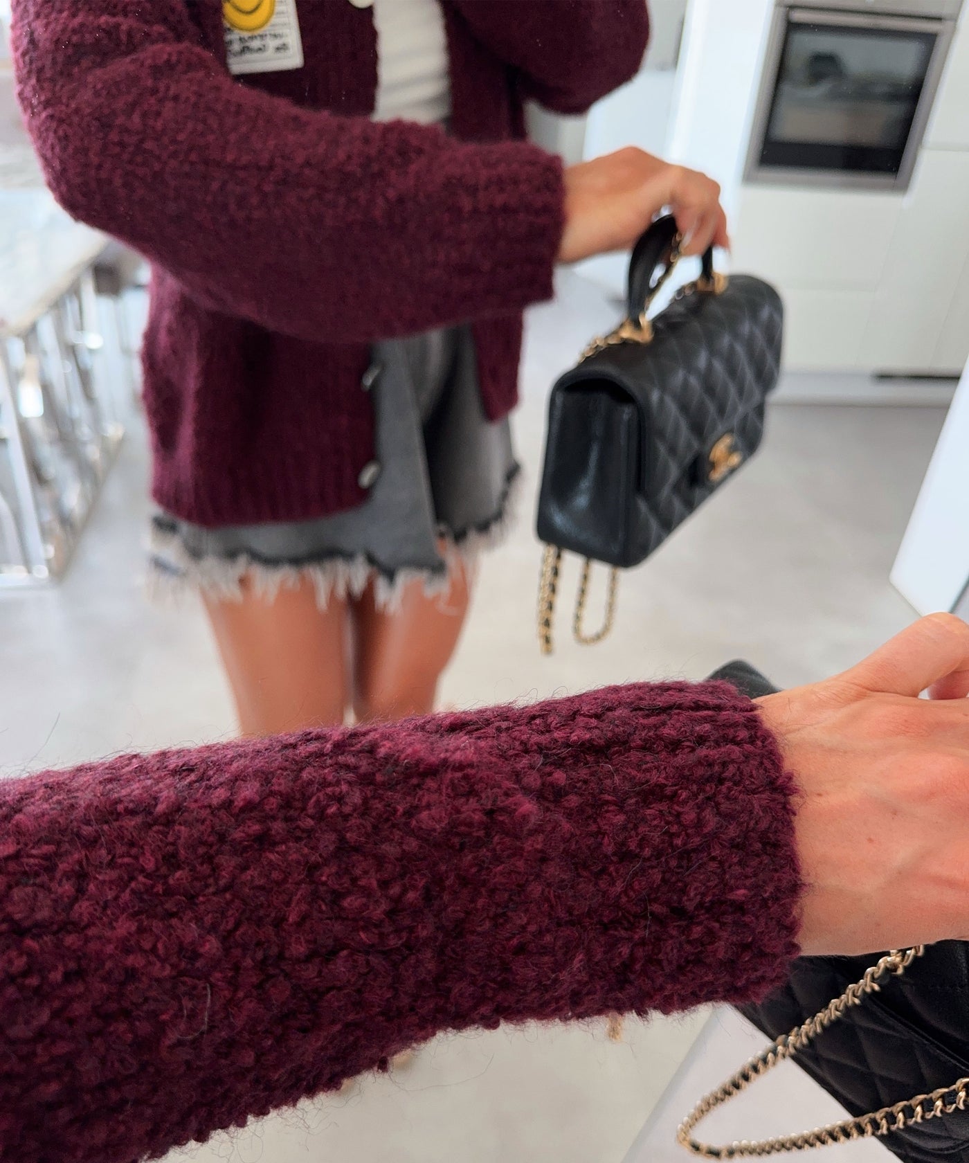 Boucle Cardigan Lalya Weinrot Ladypolitan ♡