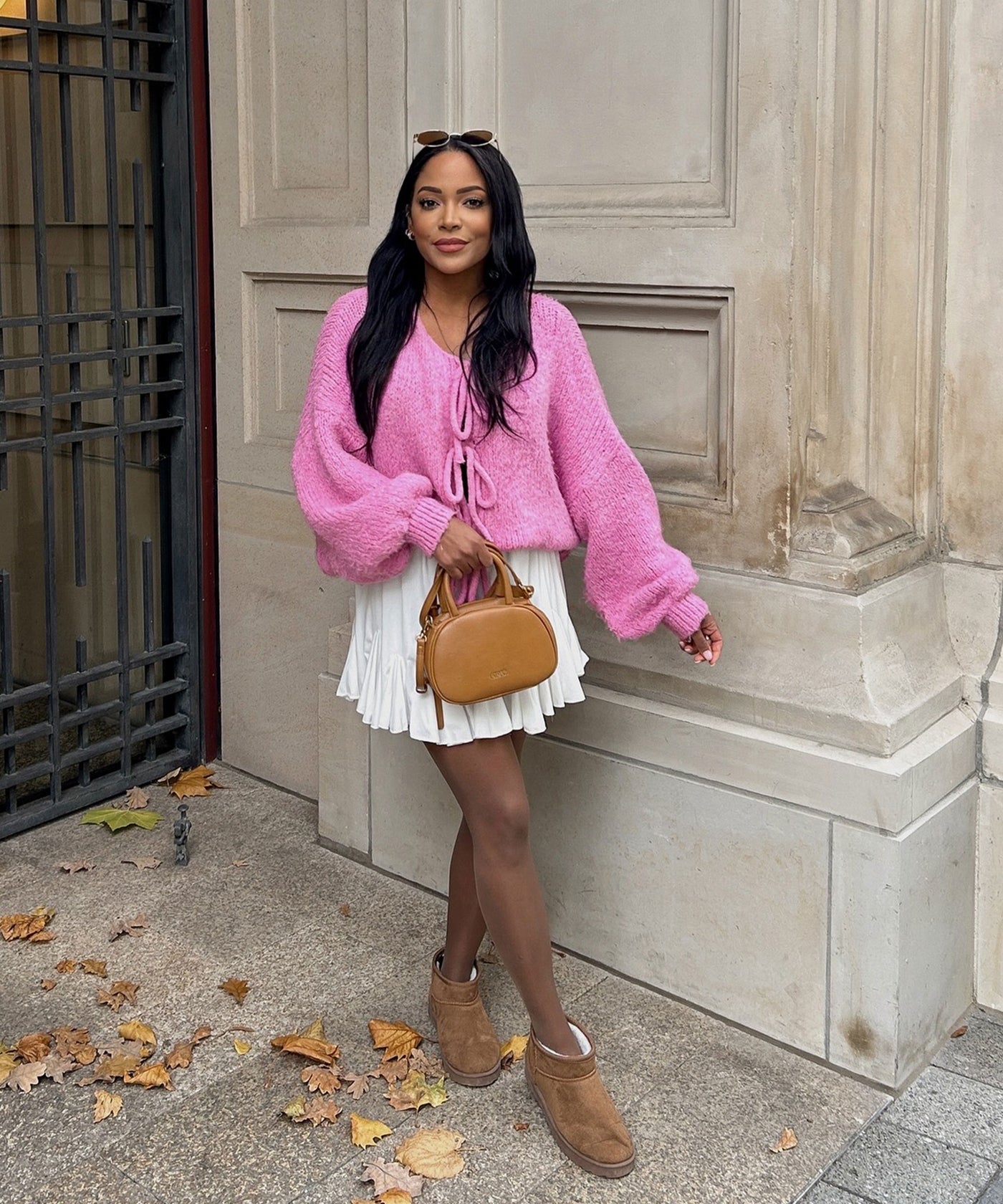 Cardigan Schleife Fia Fuchsia Pink