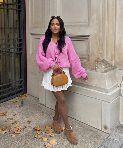 Cardigan Schleife Fia Fuchsia Pink