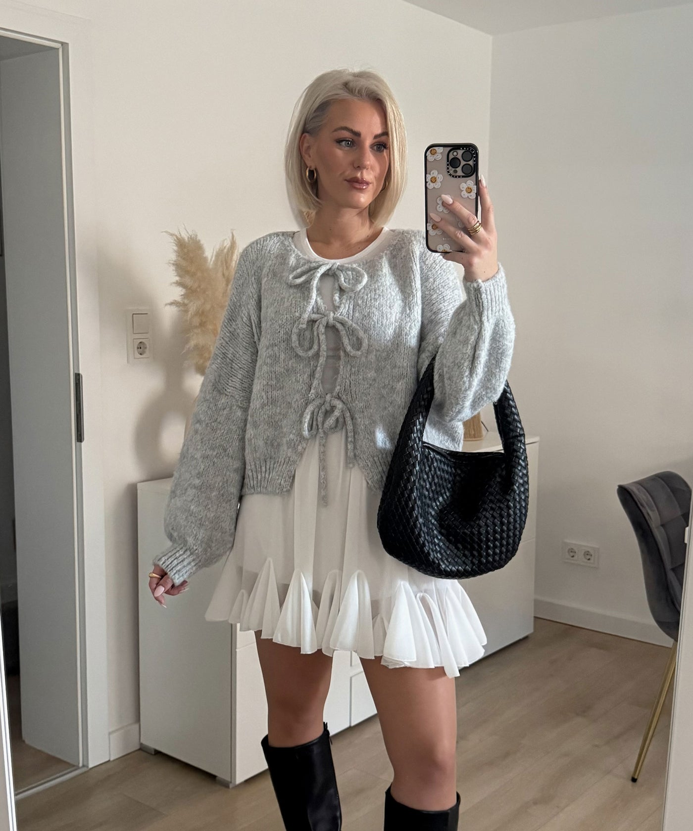 Cardigan Schleife Fia Hellgrau Ladypolitan ♡