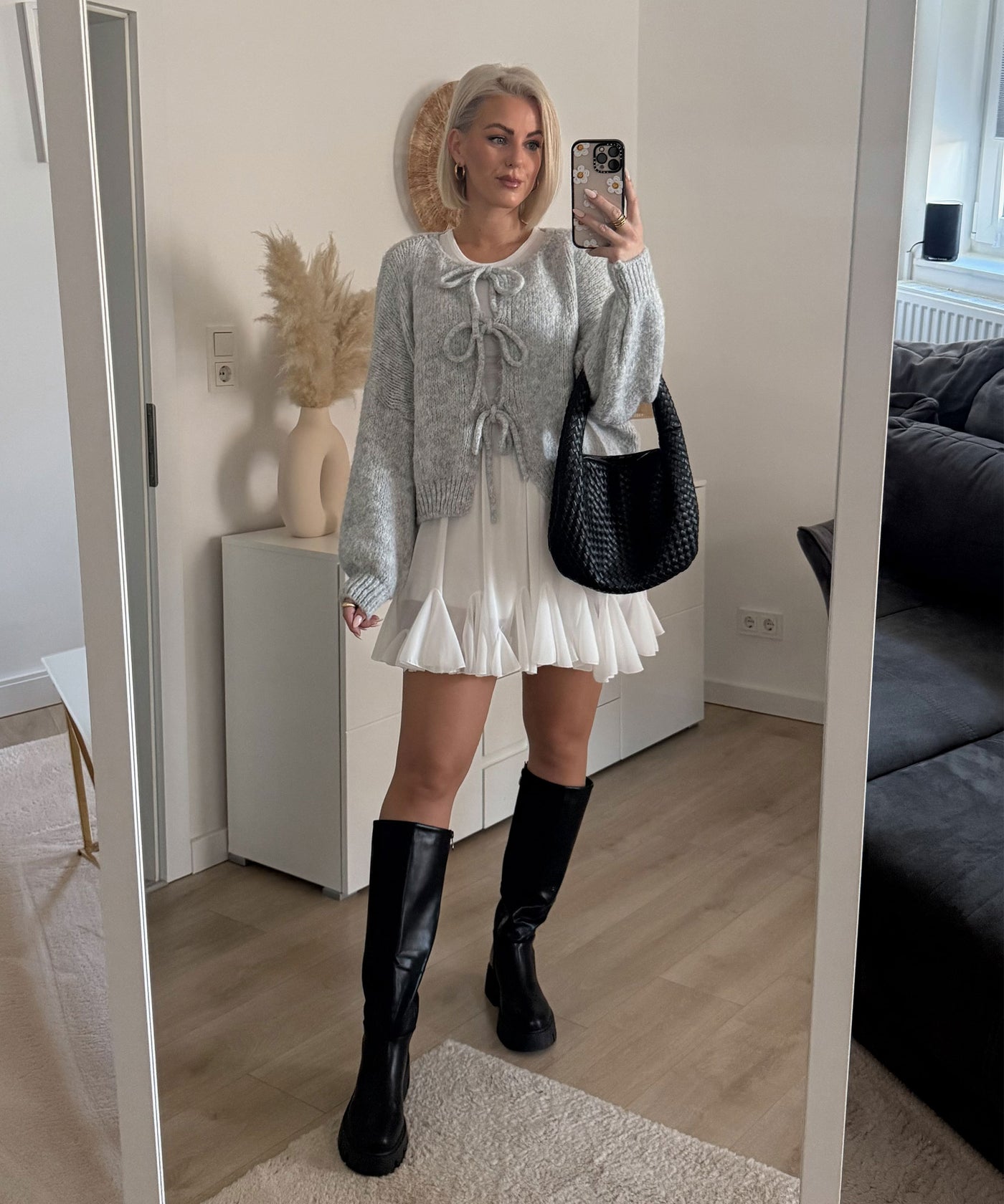 Cardigan Schleife Fia Hellgrau Ladypolitan ♡