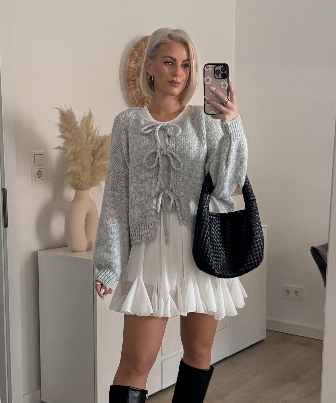 Cardigan Schleife Fia Hellgrau Ladypolitan ♡