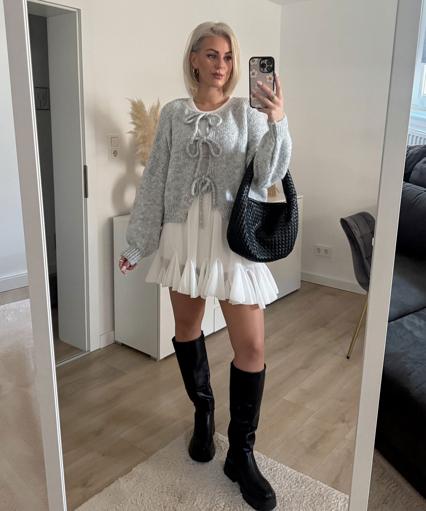 Cardigan Schleife Fia Hellgrau Ladypolitan ♡
