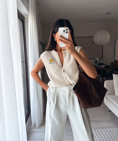 Weste Riula Beige Ladypolitan ♡