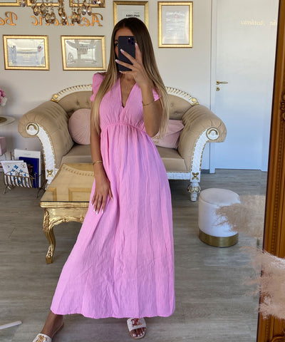 Musselin Kleid Geli Hellpink Ladypolitan ♡