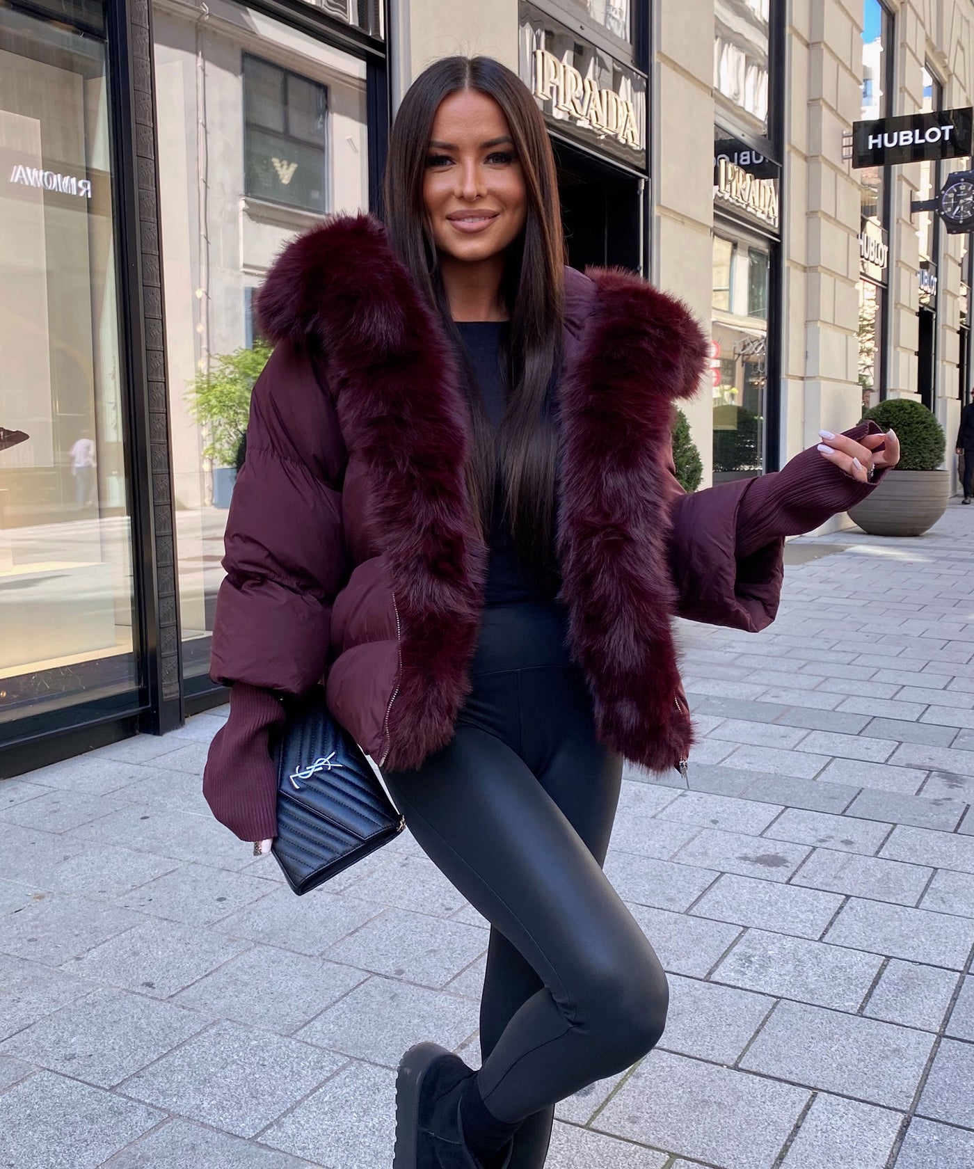 Jacke Fraya Weinrot