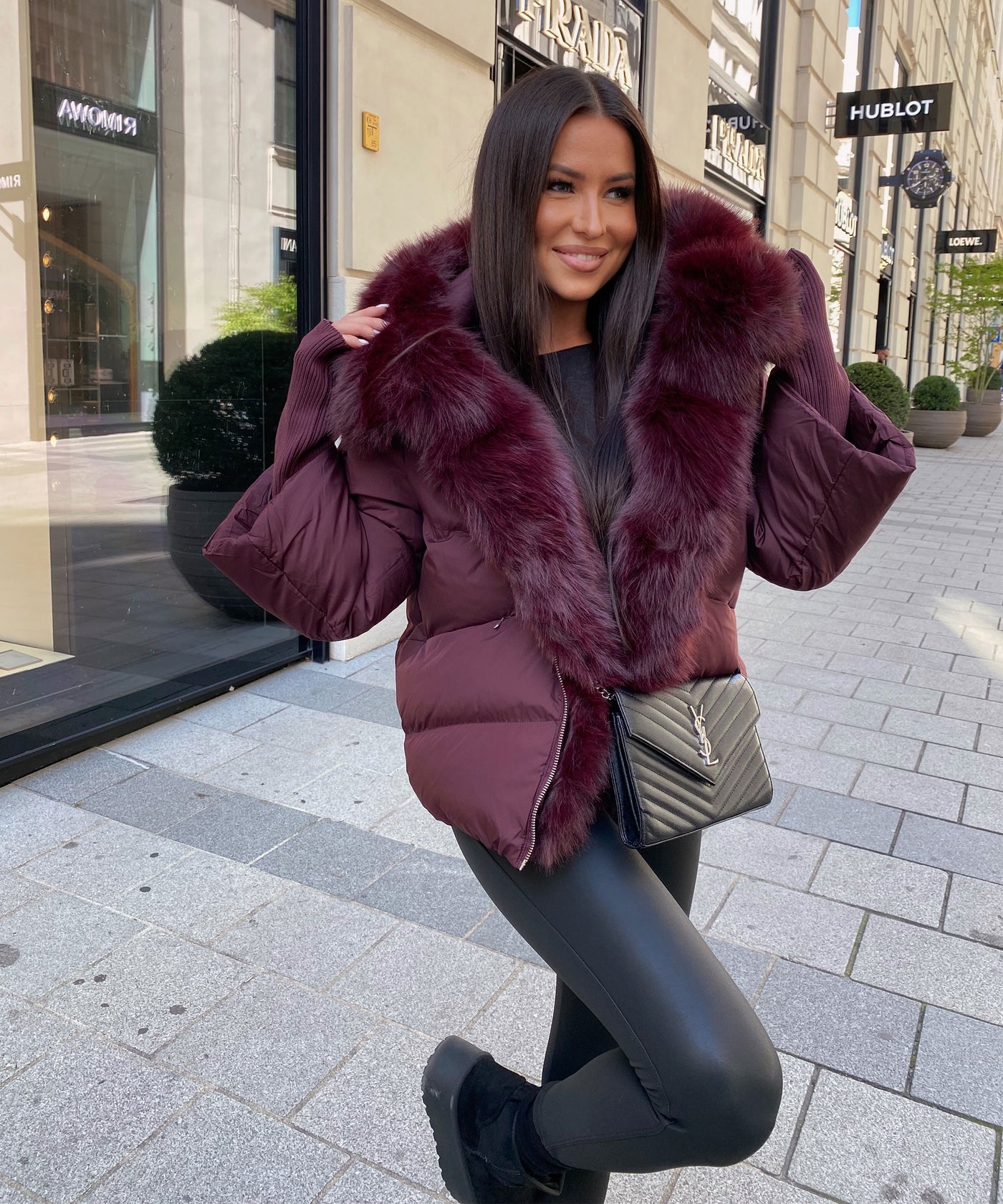 Jacke Fraya Weinrot