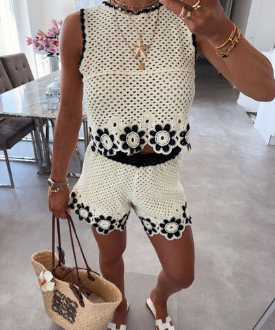 Häkel Shorts Pia Beige Ladypolitan ♡