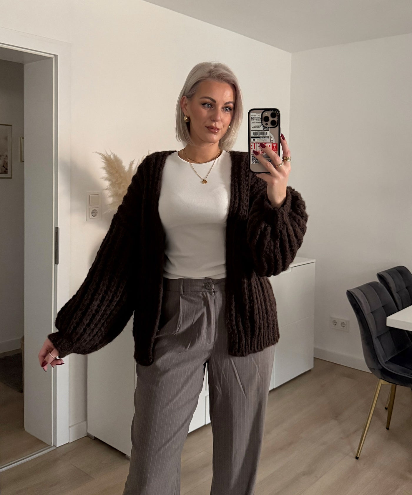 Strickjacke Gelina Dunkelbraun