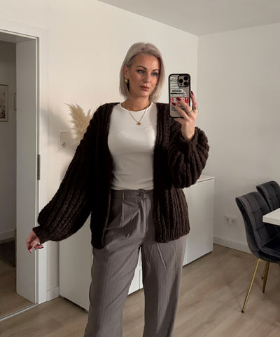 Strickjacke Gelina Dunkelbraun