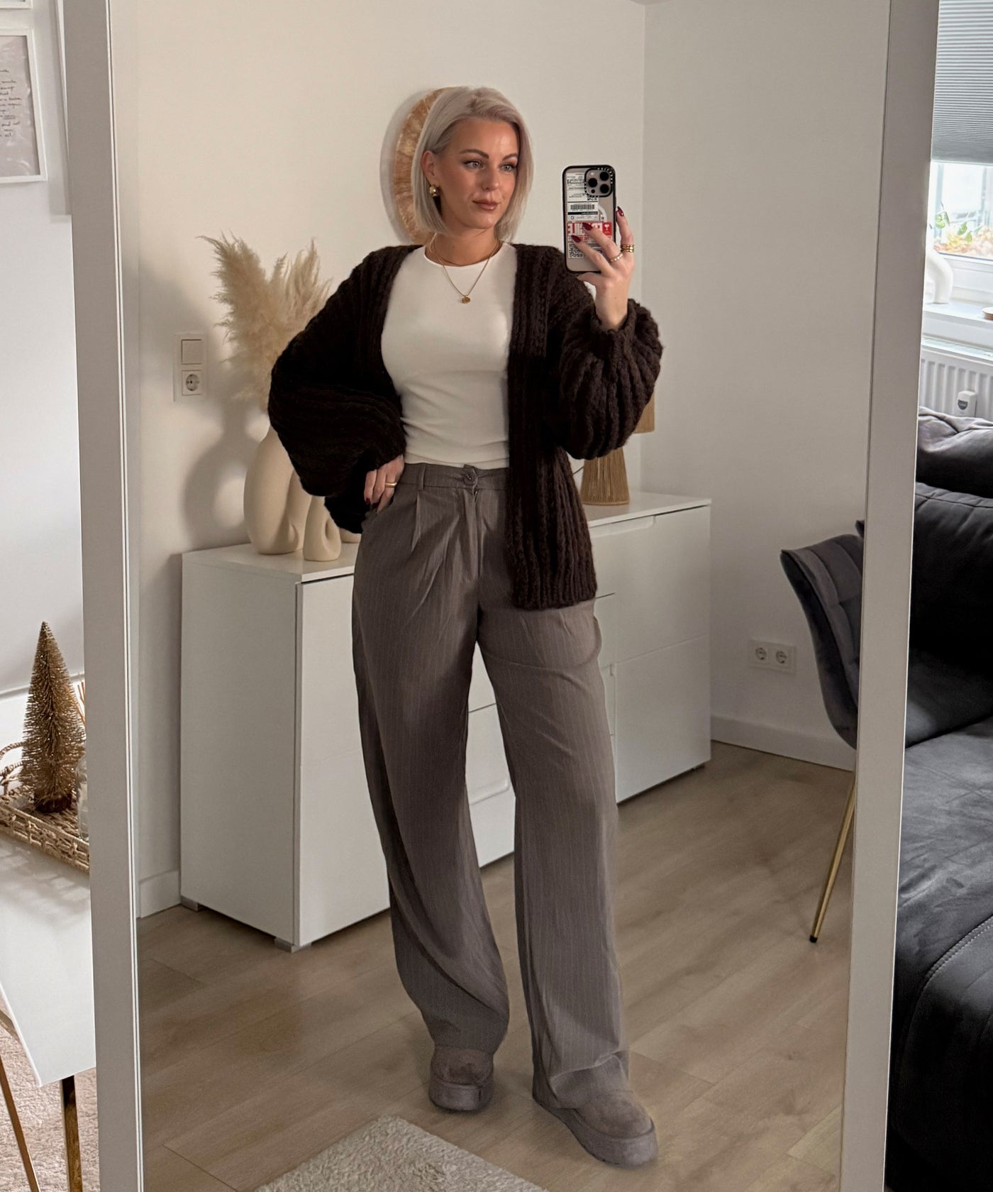 Strickjacke Gelina Dunkelbraun