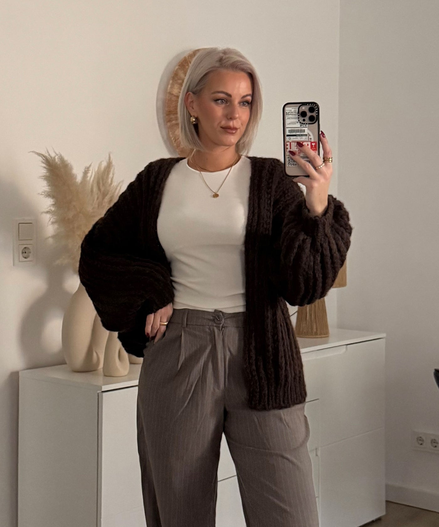 Strickjacke Gelina Dunkelbraun