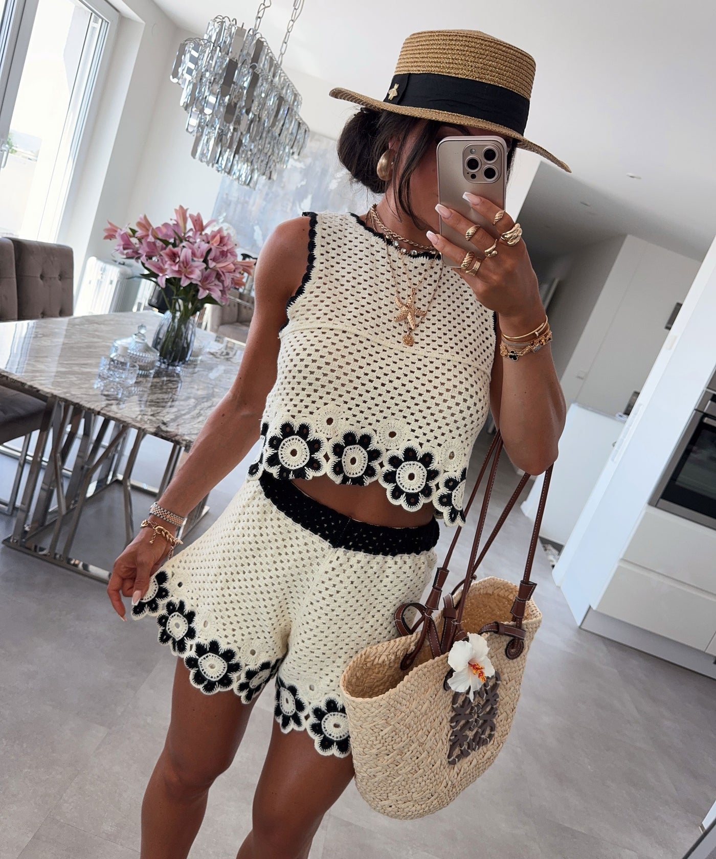 Häkel Shorts Pia Beige Ladypolitan ♡