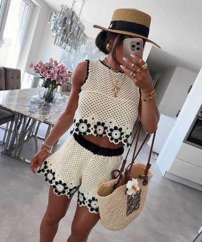 Häkel Shorts Pia Beige Ladypolitan ♡