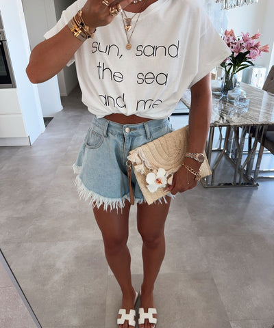 Print T-Shirt The Sea Weiß Ladypolitan ♡