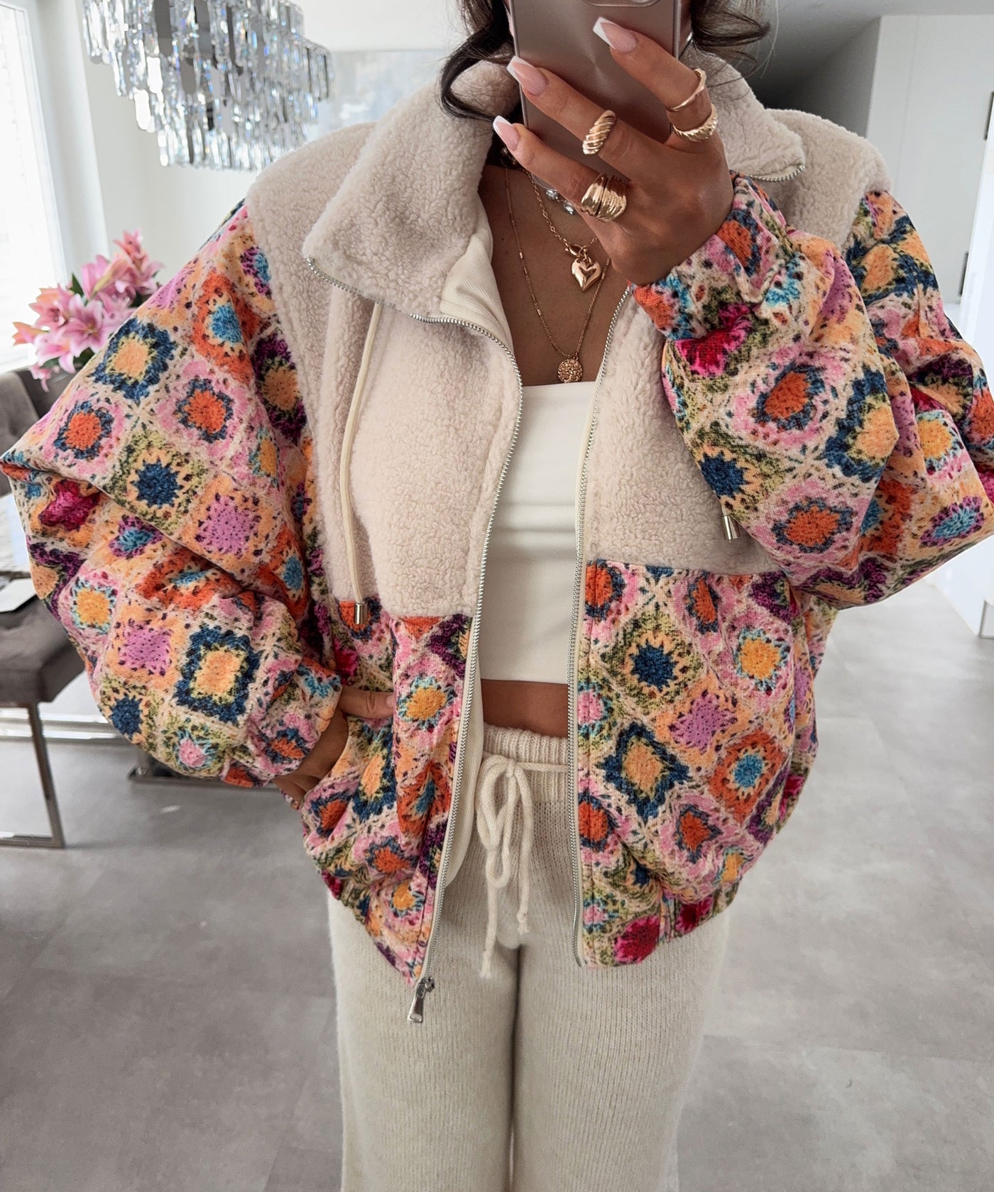 Jacke mit Teddyfell Lois Bunt Ladypolitan ♡