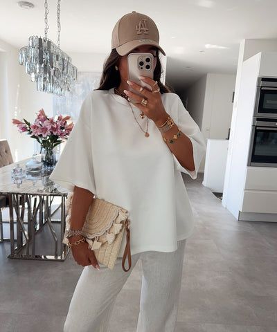 Oversize T-Shirt Negin Weiß Ladypolitan ♡