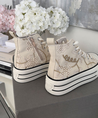 Plateau Sneaker Adi Beige Ladypolitan ♡