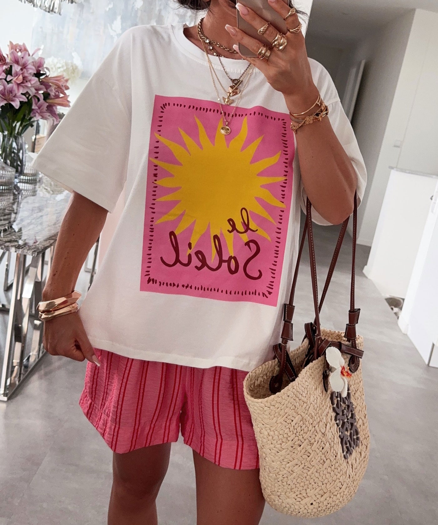 Shorts Mia Pink Streifen Ladypolitan ♡