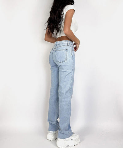 Stretch Straight Leg Jeans Cato Blau Ladypolitan ♡