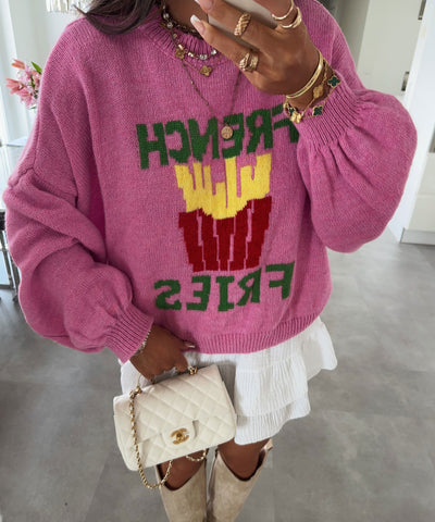 Pullover French Fries Pink  Ladypolitan ♡   