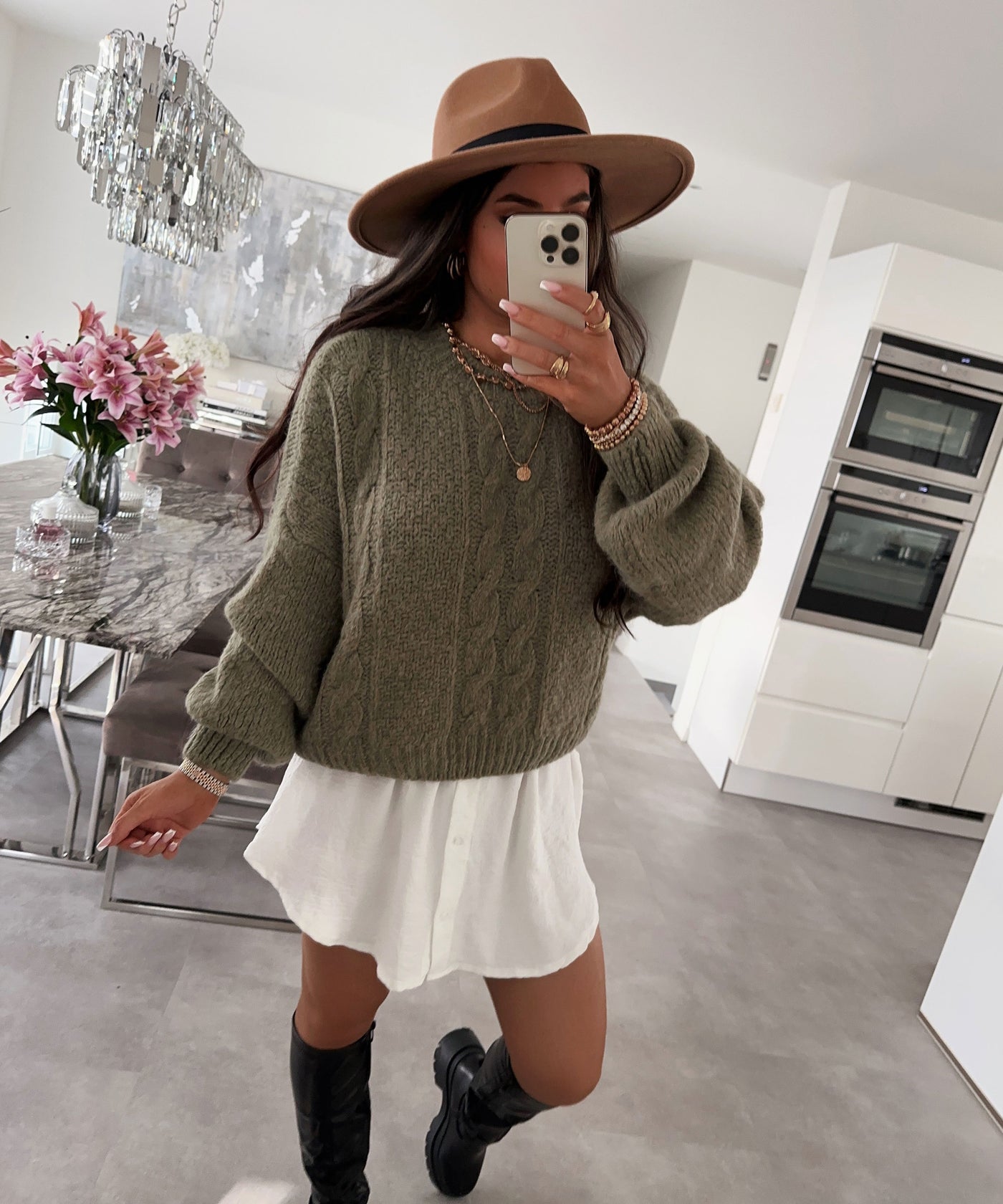 Pullover Leona Khaki  Ladypolitan ♡   