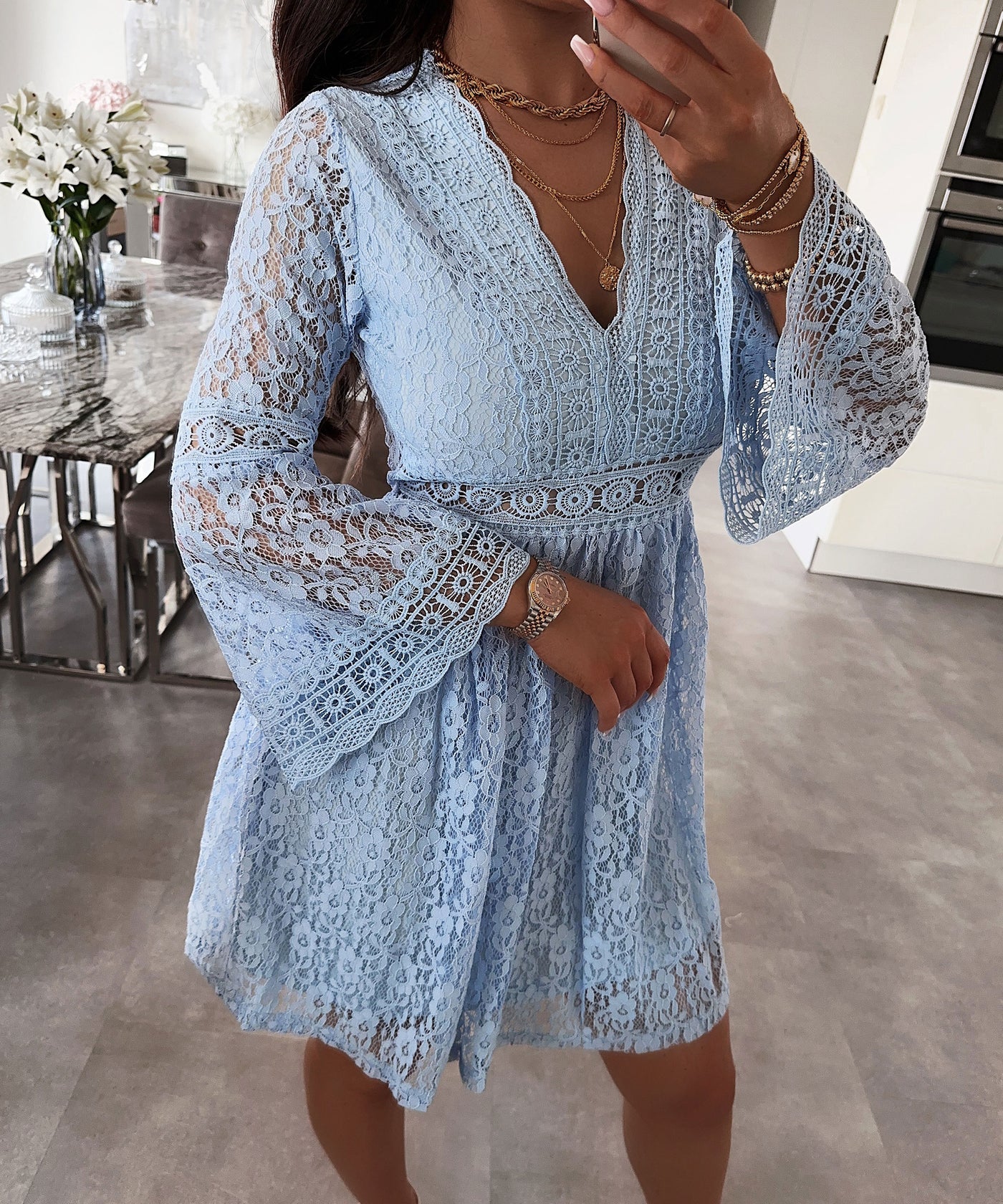 Dress Caroline light blue