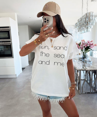 Print T-Shirt The Sea Weiß Ladypolitan ♡