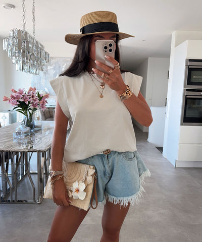 T-Shirt Romana Beige Ladypolitan ♡